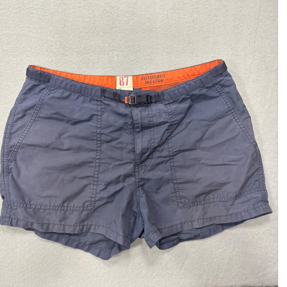 Abercrombie & Fitch Surplus Shorts‎ Buckle Waist Pockets Casual Blue 6